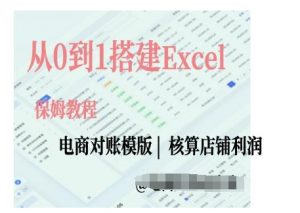电商对账实操课从0到1搭建Excel电商对账模版-灵动共创