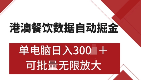 港澳数据全自动掘金，单电脑日入5张，可矩阵批量无限操作【仅揭秘】-灵动共创