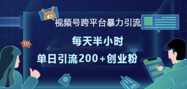视频号跨平台暴力引流，每天半小时，单日引流200+精准创业粉-灵动共创
