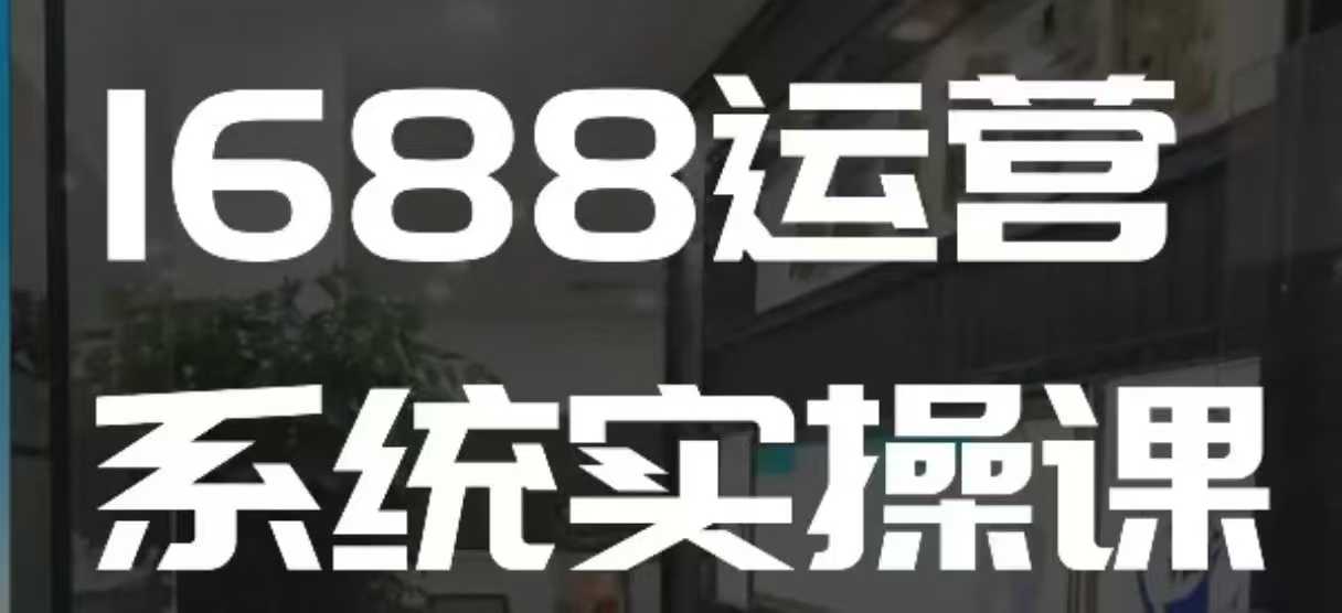 1688高阶运营系统实操课，快速掌握1688店铺运营的核心玩法-灵动共创