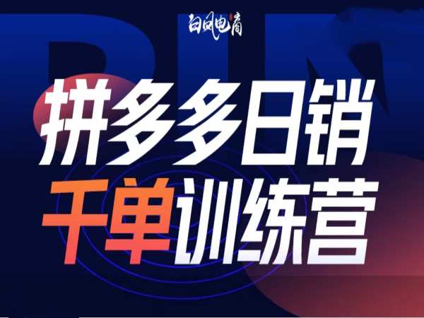 拼多多日销千单训练营第32期，2025开年变化和最新玩法-灵动共创