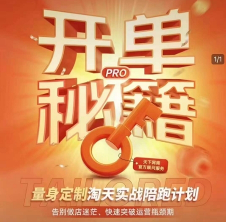 淘宝开单秘籍PRO，量身定制淘天实战陪跑计划，告别做店迷茫、快速突破运营瓶颈期-灵动共创