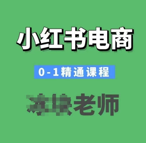 小红书电商0-1精通课程，小红书开店必学课程-灵动共创