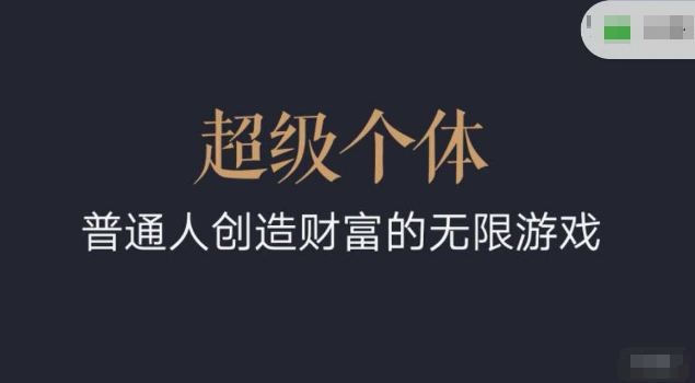 超级个体2024-2025翻盘指南，普通人创造财富的无限游戏-灵动共创
