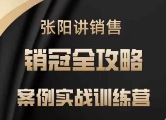 张阳讲销售实战训练营，​案例实战训练，销冠全攻略-灵动共创