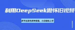 利用DeepSeek做怀旧视频,流量号多渠道变现能力强-灵动共创