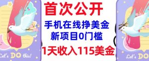 在线挣美金新项目,0门槛,1天收入115美刀,无脑操作,真正被动收入-灵动共创